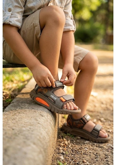 Vicco 332.p26y.179 Kahve Konan Hafif Rahat Erkek Çocuk Sandalet