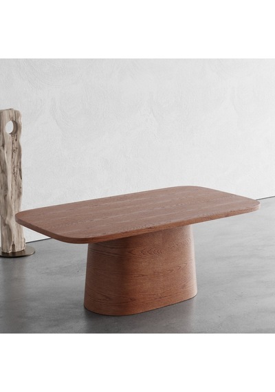 Barocco İtalyan Still Oval Ahşap Yemek Masası 100x200 Açık Ceviz