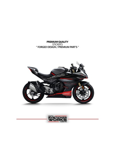 Cfmoto 450sr Forged Karbon Kaplama Orta Sase Sticker Etiket Modeli
