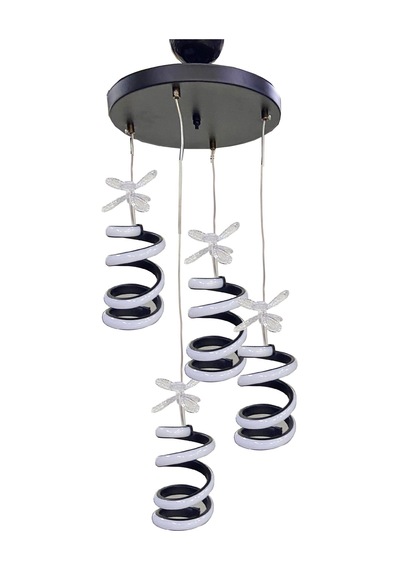 Rüzgar Led Avize 4lü Sarkıt Model Avize Siyah