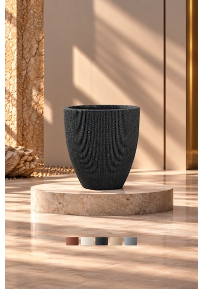 Bostann Dekoratif Saksı - Botonıa 020 - 30l - Antrasit 30 Lt