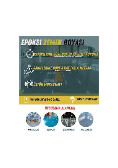Pamukkale 4530 Solventli Epoksi Zemin Boyası 21 Kg Ral 3003 Rubin Kırmızı Diğer