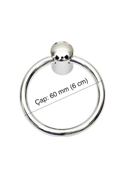 Halka Sarkaç Mobilya Kulpu - Tek Vidalı - 60 Mm Krom Dolap Ve Çekmece Kulpu Krom