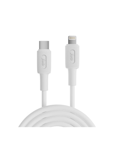 Juo JCBS272-W 27W USB Type-C To Lightning Apple Uyumlu iPhone iPad Silikon Hızlı Şarj ve Data Kablosu Beyaz 2 Metre