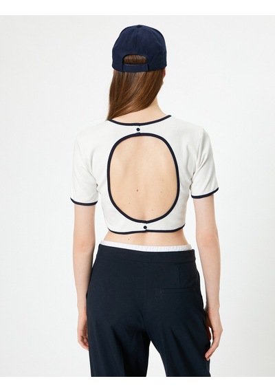 Koton Crop Tişört Slim Fit Kısa Kollu Bisiklet Yaka Kaşkorse Renk Kontrastlı Kırık Beyaz 4sak50626ek Ekru Koton Crop Tişört Slim Fit Kısa Kollu Bisiklet Yaka Kaşkorse Renk Kontrastlı Kırık Beyaz 4sak50626ek Ekru