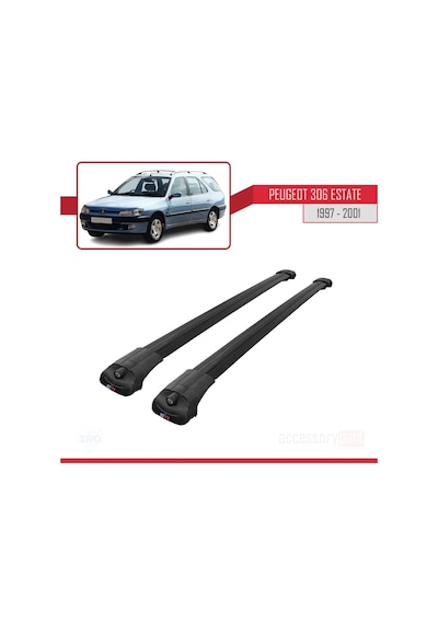 Peugeot 306 Estate 1997-2001 Arası İle Uyumlu Ace-1 Ara Atkı Tavan Barı Siyah