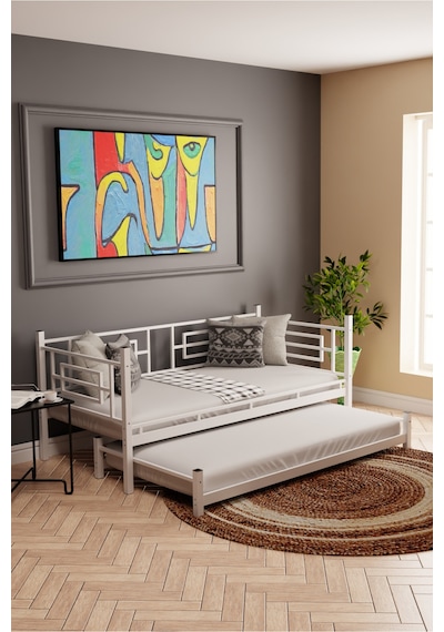 Moblay Larissa Yavrulu Daybed Sedir Karyola Beyaz Moblay Larissa Yavrulu Daybed Sedir Karyola Beyaz