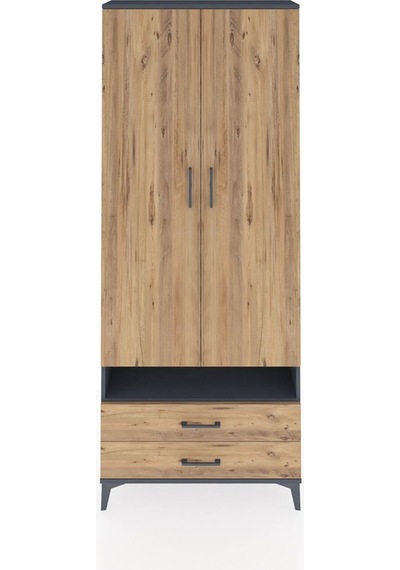 Arges Dolap 3 Raflı 2 Çekmeceli Tek Askılı 88x30x221 Antrasit... Antrasit Arges Dolap 3 Raflı 2 Çekmeceli Tek Askılı 88x30x221 Antrasit... Antrasit