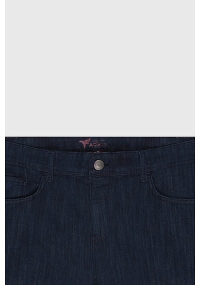 Erkek K.mavı Slim Fit Dar Kesim 5 Cep Magic Esnek Denim Jean Kot Pantolon K.Mavi