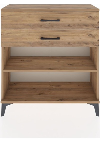 Arges Şifonyer Tek Raflı 2 Çekmeceli 88x30x96 Çam-çam Atlas Çam
