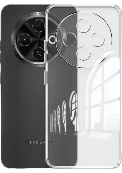 Newface Tecno Spark 30c Kılıf Lüx Şeffaf Silikon Şeffaf