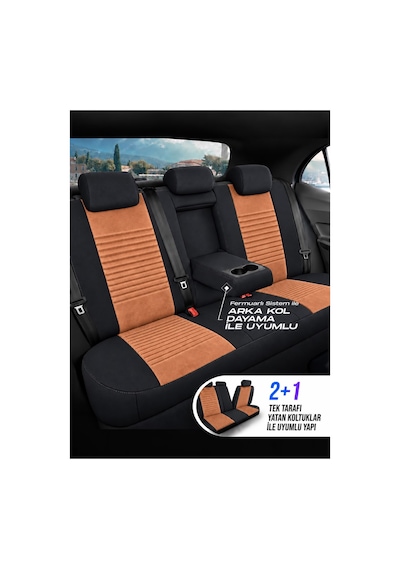 Citroen C5 Phantom Taba Tay Tüyü Oto Koltuk Kılıfı Tam Set -ortopedik-kolay -terletmez 2000-2008