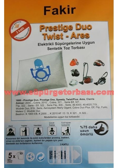 Fakir Ares Süpürge Torbası