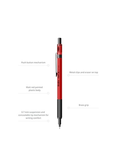 Scrikss Ofis Matri-x Versatil 0.7 Mm Kırmızı