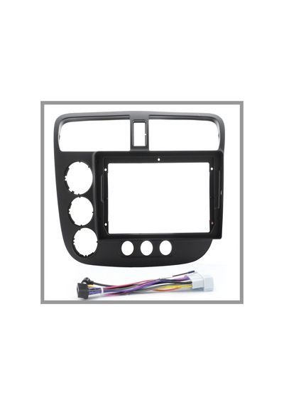 Govimaks Honda Civic Vtec2 2001-2006 Uyumlu 9'' Siyah Androıd Multimedya Çerçevesi - Soket