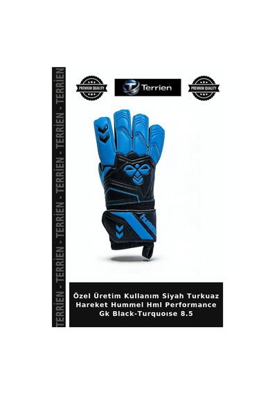 Özel Üretim Kullanım Siyah Turkuaz Hareket Hummel Hml Performance Gk Black-turquoıse 8.5