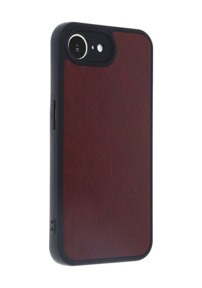Apple iPhone Uyumlu 16e - Kılıf Aras Deri - Kapak - Bordo