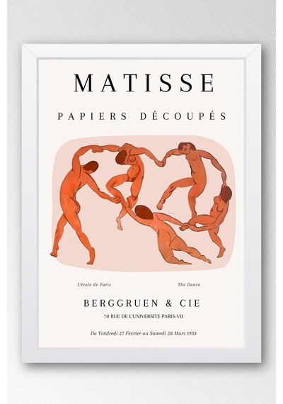 Henri Matisse The Dance Çerçeveli Tablo - Kağıt Kesme Sanatı - Eklektik Tarz Duvar Dekoru