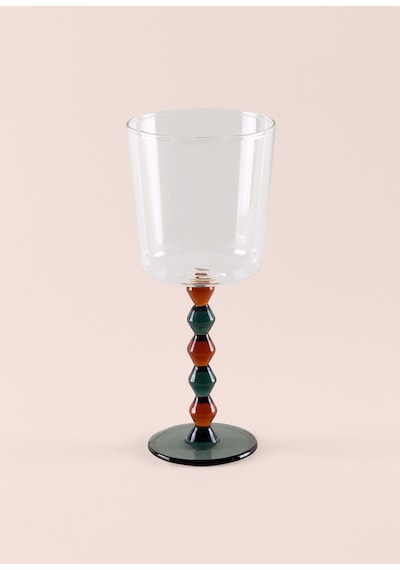 The Mia Bead Şarap Kadehi Amber 300 Ml Şeffaf