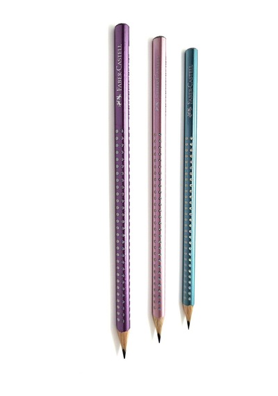 Faber-castell Pırlanta Sparkle Kurşun Kalem Seti 3 Adet Kalem , Pastel Mat Renkler Seri .