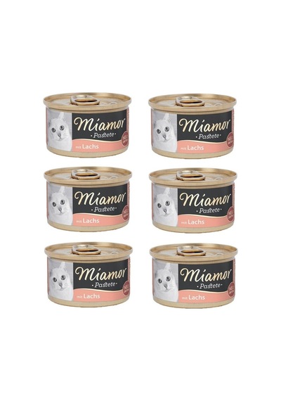 Miamor Pastete Somonlu Tahılsız Konserve Kedi Maması 6 x 85 G
