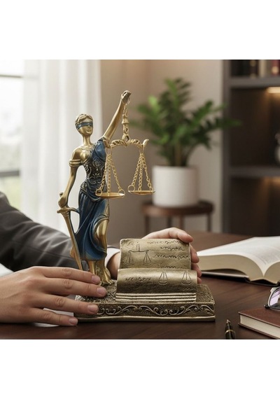 Adalet Kadını Adalet Terazisi Heykeli Kartvizitlik 18