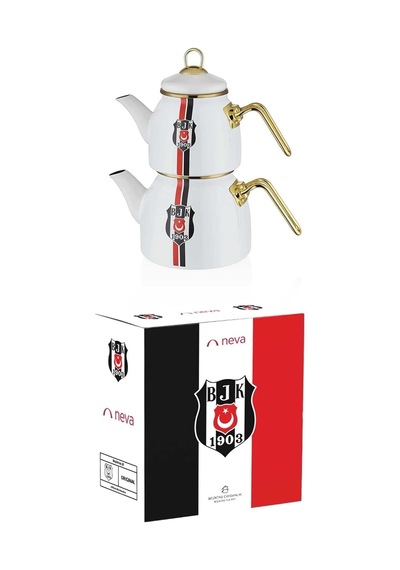Dekomus İle Beşiktaş Emaye Çaydanlık Takımı