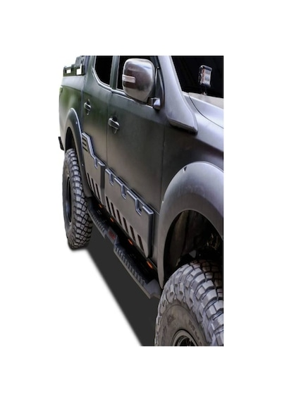 Mitsubishi L200 2008-2022 Led Li Tmz4wd Yazili Yan Basamak Takımı Demir Off-road Basamak Seti