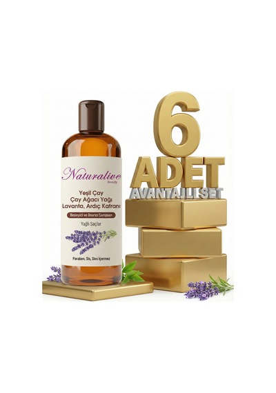 Naturalive Yağlı Saçlar İçin Şampuan 6x500 Ml