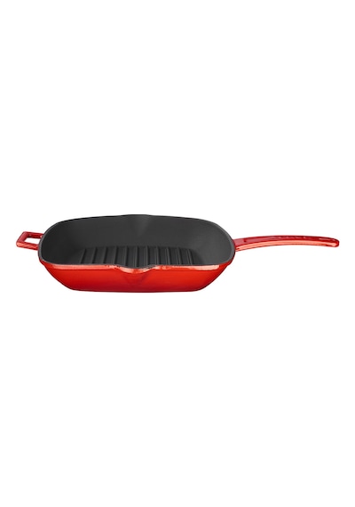Lava Döküm Izgara Tava Metal Saplı 26 x 26 CM Kırmızı