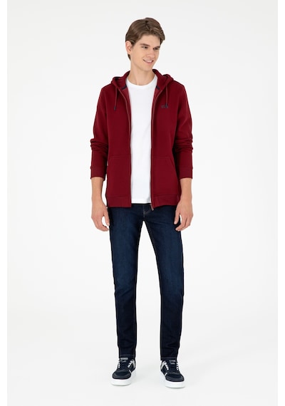 U.S. Polo Assn. Erkek Bordo Şardonlu Örme Hırka 50293146-VR014