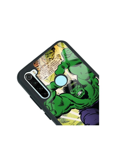Xiaomi Redmi Note 8 Hulk Tasarımlı Glossy Telefon Kılıfı Siyah