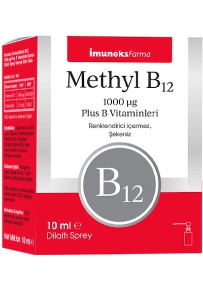 İmuneks Methyl B12 1000 UG Dilaltı Sprey 10ml