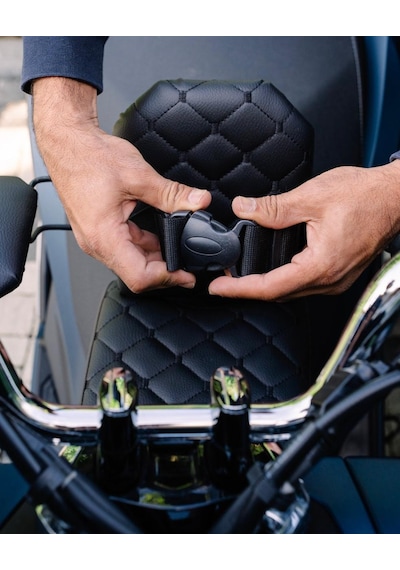 HONDA PCX Motosiklet Çocuk Koltuğu, Deri, Kollu, 4-8 Yaş Arası, Emniyet Kemerli