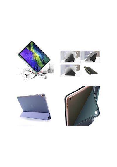 Apple Uyumlu iPad Air 1 9.7 Kılıf Kalem Bölmeli Trifolding Case A1474 A1