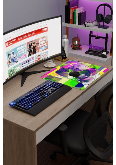 Maksimalizm Kaymaz Dikişli Kauçuk Oyuncu Mousepad V1 - 48x40 Xl Gaming Mouse Pad Fare Altlığı