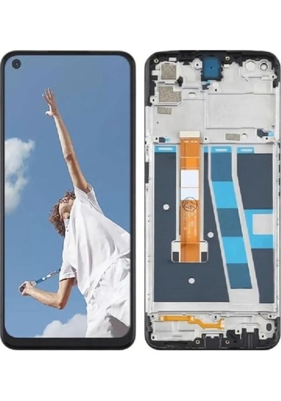 Oppo A52 - A72 Ekran Dokunmatik Çıtalı Srv Siyah