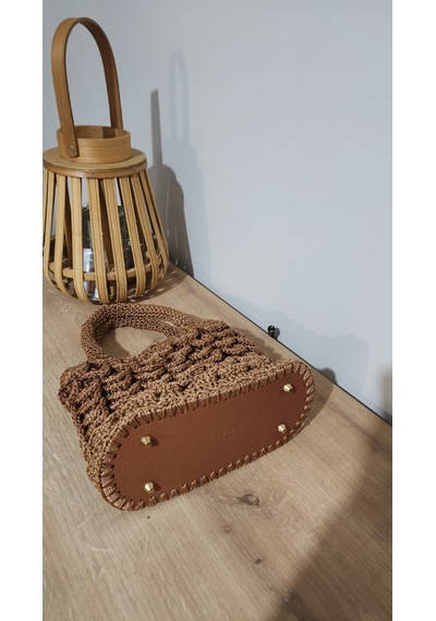 Taba Renk Timsah Sırtı Modeli Çanta