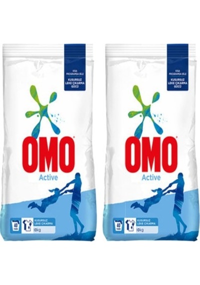 Omo Active Toz Çamaşır Deterjanı 40 Yıkama 2 x 10 KG Omo Active Toz Çamaşır Deterjanı 40 Yıkama 2 x 10 KG