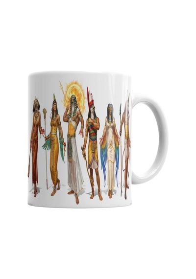 Mısır Mitolojisi Ra Anubis Kupa Bardak Porselen Karışık