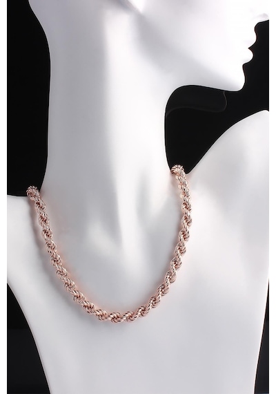 Omar Silver Unisex Halat Gümüş Zincir 8 Mm Elmas Kesim Rose Gümüş