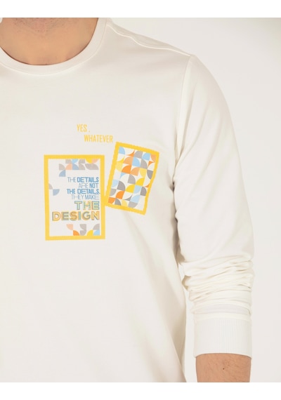 Pierre Cardin Erkek Ekru Sweatshirt 50264212-vr019 Ekru