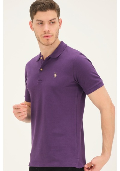 T8561 Dewberry Erkek Tshırt-mor Mor