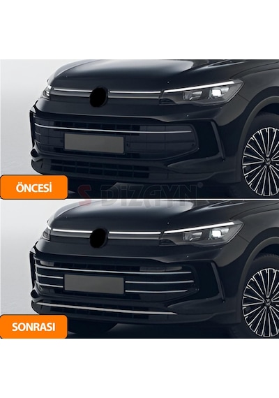 S-dizayn Vw Tiguan 3 Krom Ön Tampon Çıta Seti 7 Prç. 2024 Üzeri A