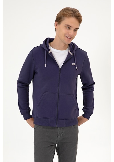 U.S. Polo Assn. Erkek Regular Fit Mürdüm Şardonlu Örme Hırka 50313755-VR074