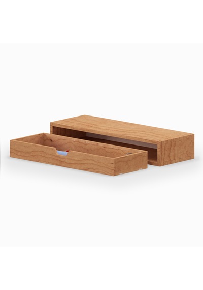 Desna Tek Katlı Tek Çekmeceli Dolap - Kiraz 34 Cm Uzunluk X 12.1 Cm Derinlik X 5.8 Cm Woodsaka Doğal Ahşap