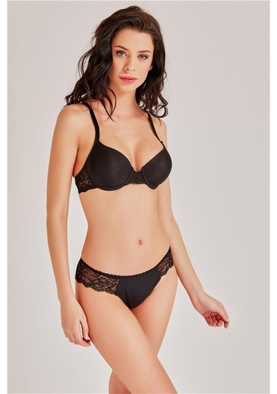 Magic Form Dantel Detaylı Klasik Push Up Destekli Sütyen- 3589 Siyah - 512785132 Siyah