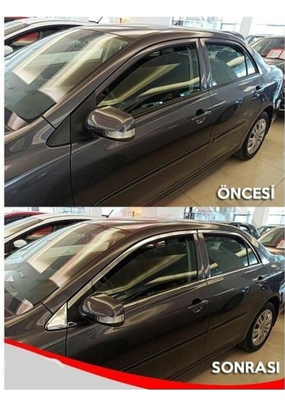 Toyota Corolla Uyumlu Cam Çerçevesi Nikelajı Komple 2007-2012 Arası Modeller