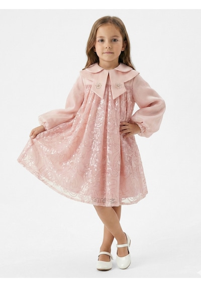 Xo Kids Kız Çocuk Elbise 2-6 Yaş 2610 Pembe