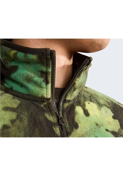 The North Face M Novelty Logo Glacıer 1/4 Zıp - Prınt Erkek Outdoor Çeyrek Fermuarlı Polar Üst Nf0a8jk8ss11 Yeşil